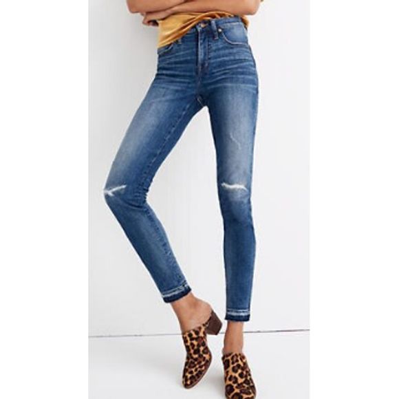 Madewell Denim - Madewell 9" Mid-Rise Skinny Jeans York Distressed